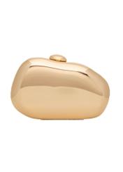 Gold oval small women's handbag TOREC-1211-2X(W26), product view from the back on a white background.