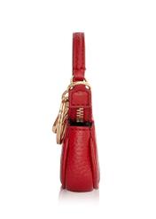 Small red leather keychain bag PORES-0923-41(Z24)