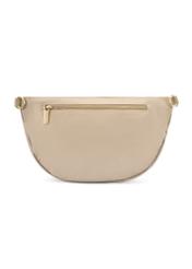 Beige large women's bag TOREN-0345-1A(W26) - product view from the back, on a white background.