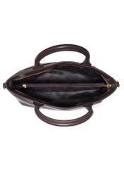 Brown large leather women's handbag TORES-1158-1I(Z26), product view inside on white background.
