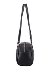 Black shoulder bag TOREC-1233-99(Z26), product view from the inside on a white background.