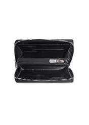 Black leather women's wallet PORES-1000-99(Z26), product view inside on white background.