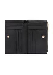 Medium black women's wallet POREC-0428-99(W26), product view inside on white background.