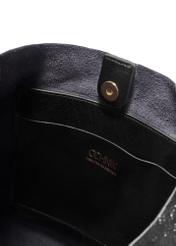 Large leather black women's handbag TORES-1179-9F(Z26), product view inside on white background.