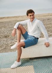 Blue men's shorts SZOMT-0029-7B(W26)