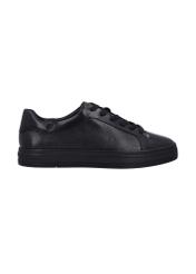 Black leather men's sports shoes BUTYM-0571-99(Z26), side view of the product on a light background.
