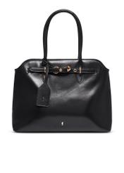 Black large women's handbag TOREC-1076-99(Z26), front product view on white background.