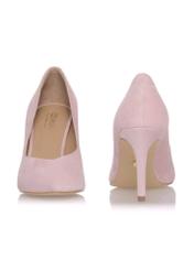 Pink velour women's stilettos BUTYD-0710-34(W23)-03