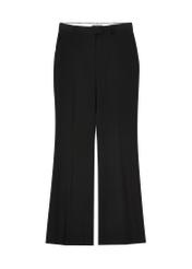 Black women's trousers with a crease SPODT-0128-99(Z26) - front product view, on a white background.