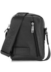 Black leather men's bag TORMN-0439-99(Z24)-02