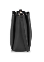 Small black imitation leather handbag TOREC-0914-99(W24)-03