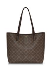 Women's brown shopper bag TOREC-0816A-89(Z25) - front view of the product on a white background.