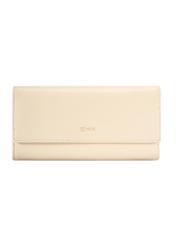 Large cream women's wallet POREC-0411-0B(W26), front product view on white background.