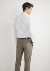 Men's white cotton shirt KOSMT-0358-0A(W26) - back view of the product, on a model, against a light background. Half-length silhouette visible.