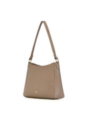 Light brown leather handbag TORES-0975-1K(Z26), diagonal product view on white background.