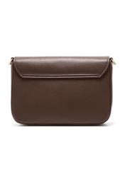Chocolate women's messenger bag TOREC-0930B-89(Z25), back view of the product on a white background.