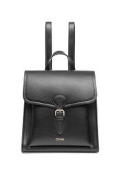 Black medium elegant women's backpack TOREC-0985A-99(Z25), product visible from the front on a white background.