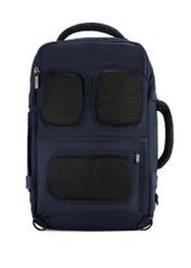 Navy blue airplane backpack PLCMN-0017-69(Z25), product back view on white background.-02
