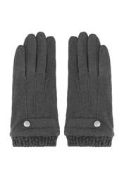 Gray insulated men's gloves REKMT-0004-9B(Z26) - product view from above, on a white background.