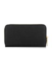 Large black women's wallet with logo POREC-0368-99(W24)-04