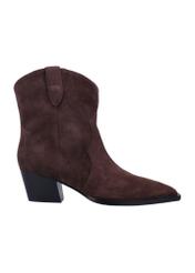 Women's suede cowboy boots BUTYD-1323-1I(Z26), side view of the product on a white background.