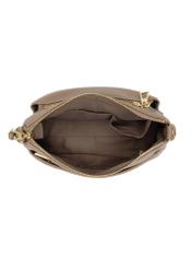 Beige women's handbag made of imitation leather TOREC-0966-81(Z24)-06