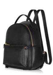 Women's black imitation leather backpack TOREC-0920-99(W24)-02