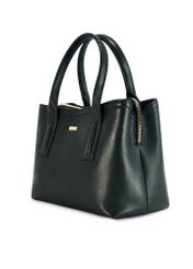 Black leather women's handbag TORES-1156-99(Z25), diagonal product view on a white background.