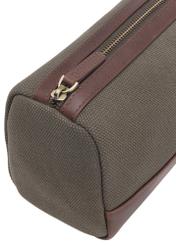 Men's khaki cosmetic bag TORMN-0373-55(Z25), close-up of product detail, view on white background.