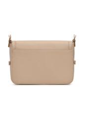 Beige women's messenger bag TOREC-1250-1B(Z26) - product view from the back, on a white background.