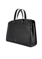 Black women's imitation leather bag TOREC-1143-99(W26), diagonal product view on white background.