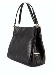 Black leather women's shopper bag TORES-0636D-99(Z25)