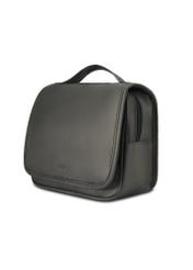 Men's cosmetic bag in dark gray color TORMN-0370-95(Z25), diagonal view of the product on a white background.