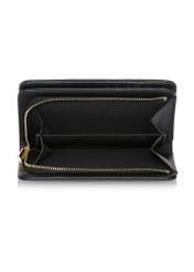 Black women's wallet with monogram POREC-0348A-99(Z25), product view inside on white background.