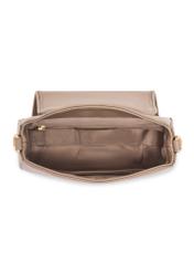 Beige women's messenger bag TOREC-1179-1P(W26), product view inside on white background.