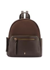 Brown women's backpack TOREC-1125-1I(W26), product view from the front on a white background.