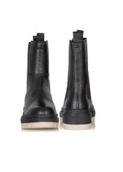 Women's black leather boots BUTYD-0949A-98(Z23)-03