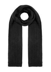 Black men's scarf SZAMT-0021-98(Z25), front product view on white background.