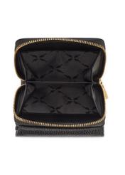 Small black leather women's wallet PORES-0802R-9I(W26), product view inside on white background.