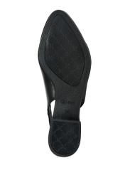 Leather black ballerinas without heel BUTYD-1051-99(W24)-04