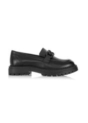 Women's black leather moccasins BUTYD-1107-99(Z24)-01