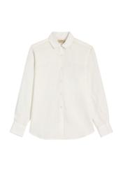Women's white linen shirt KOSDT-0163A-0B(W26)