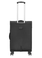 Medium suitcase on wheels WALNY-0042-99-24(W25), product view from the back on a white background.