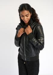 Women's quilted leather jacket KURDS-0378-1241(Z22)-02