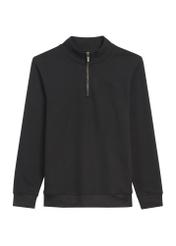 Black men's sweatshirt without hood BLZMT-0067-99(Z25)