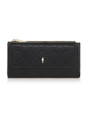 Large black women's wallet with embossing POREC-0347-99(Z24)-01