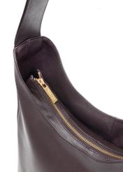 Brown leather women's handbag TORES-1026A-89(Z25), close-up of the product detail on a white background.
