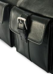 Black leather women's handbag TORES-1136A-99(Z25) - close-up of the detail on a white background.