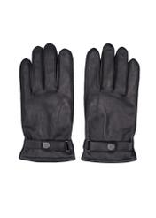 Men's leather gloves with wool lining REKMS-0092-99(Z26), front product view on white background.