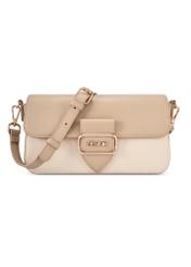 Cream women's messenger bag TOREC-1120-0P(W26), front product view, on white background.